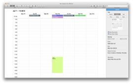 BillSonar Invoice Mac OS X Weekly ToDo in calendar view