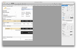 BillSonar Invoice Mac OS X Design Editor selected item