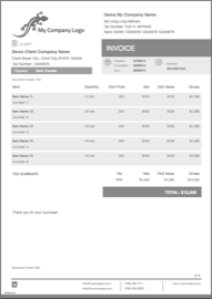 BillSonar Invoice Mac OS X Invoice template Elegant Gray
