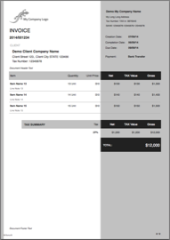 BillSonar Invoice Mac OS X Invoice template Massive Gray